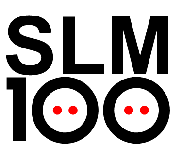 SLM 100 -juhlavuoden logo